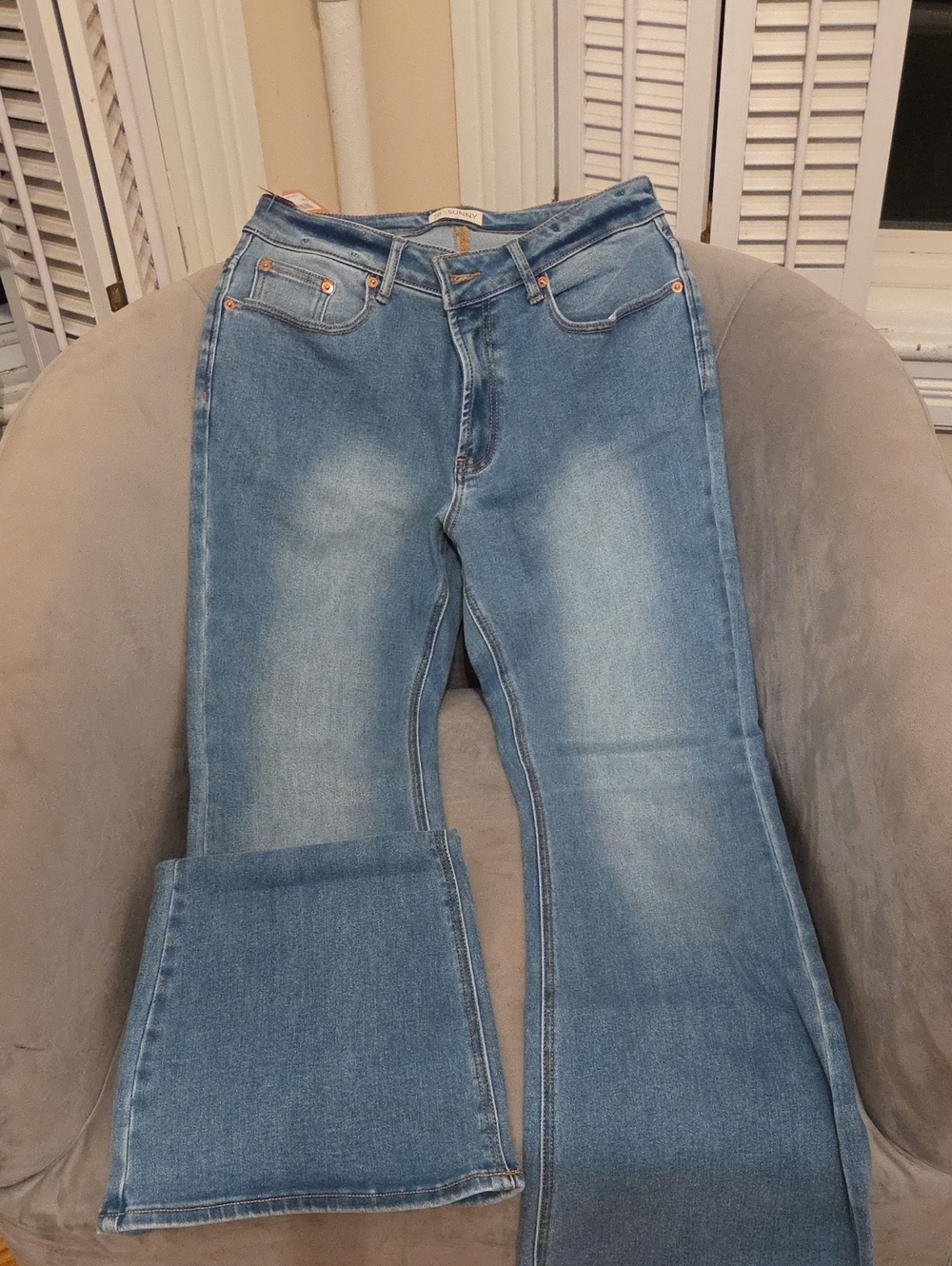 Women's Light Blue Flare Jeans - Classic Fit 78&Sunny